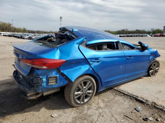 5NPD84LF3JH291602 - 2018 HYUNDAI ELANTRA SEL BLUE photo 3