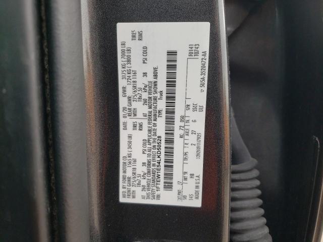 1FTEW1E54LKD50528 - 2020 FORD F150 SUPERCREW GRAY photo 13