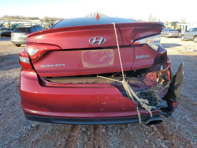 5NPE24AF2FH154134 - 2015 HYUNDAI SONATA SE RED photo 6