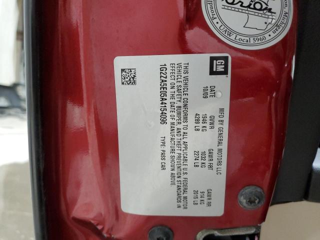 1G2ZA5E05A4154096 - 2010 PONTIAC G6 BURGUNDY photo 13