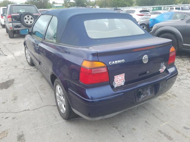 3VWDC21V62M809949 - 2002 VOLKSWAGEN CABRIO GLX 蓝色 照片 3
