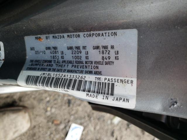 JM1BL1S52A1333262 - 2010 MAZDA 3 S GRAY photo 12