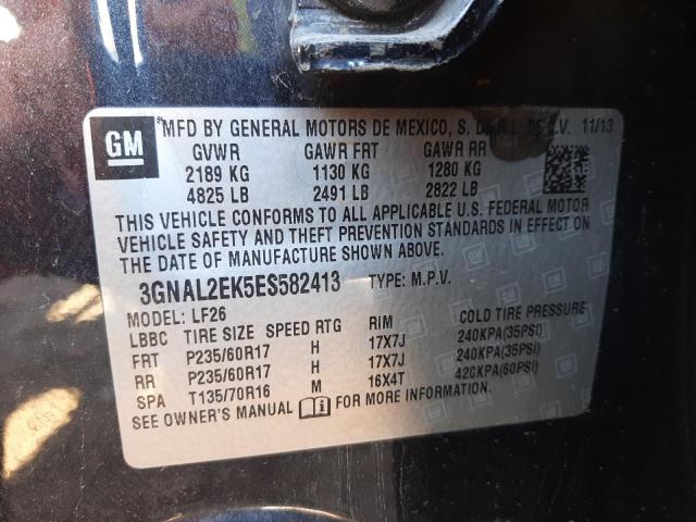 3GNAL2EK5ES582413 - 2014 CHEVROLET CAPTIVA LS 蓝色 照片 13