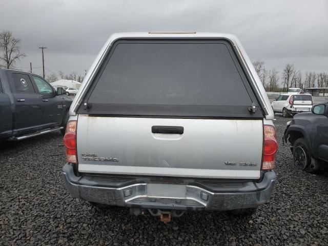 5TEMU52N16Z181002 - 2006 TOYOTA TACOMA DOUBLE CAB LONG BED SILVER photo 6