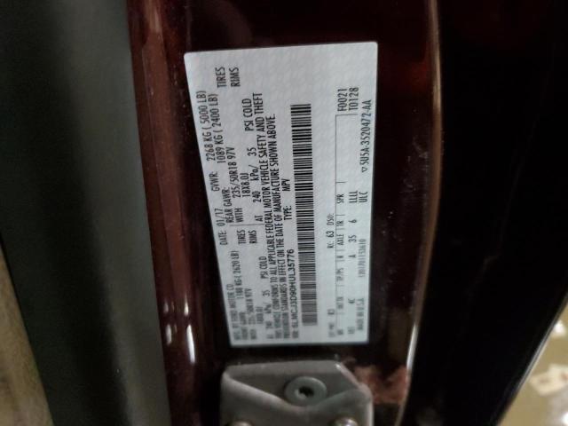 5LMCJ3D90HUL35776 - 2017 LINCOLN MKC RESERVE BURGUNDY photo 13