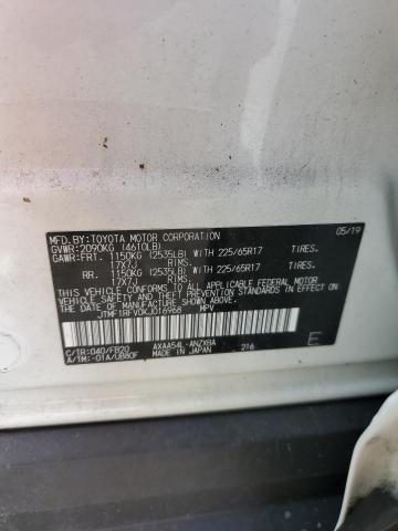 JTMF1RFV0KJ016968 - 2019 TOYOTA RAV4 LE WHITE photo 14