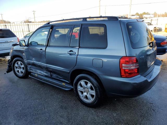 JTEGD21A030069647 - 2003 TOYOTA HIGHLANDER BLUE photo 2