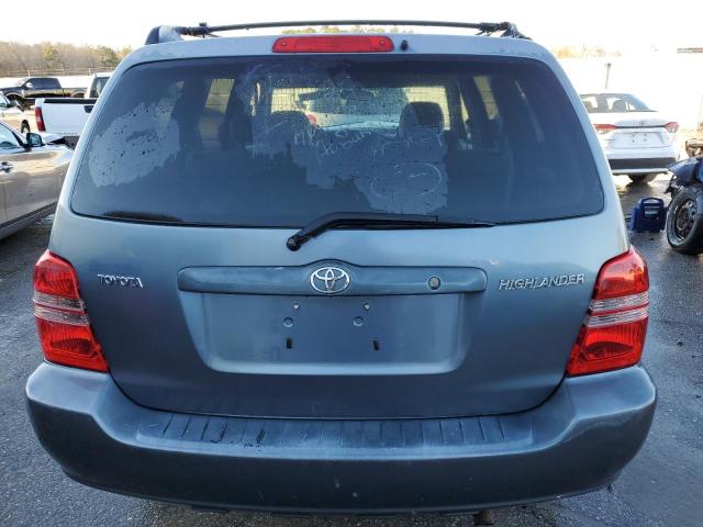 JTEGD21A030069647 - 2003 TOYOTA HIGHLANDER BLUE photo 6