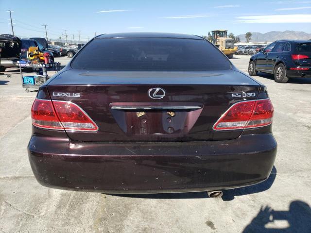 JTHBA30G155126963 - 2005 LEXUS ES 330 PURPLE photo 6