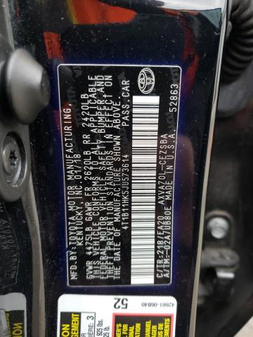 4T1B11HK5JU573614 - 2018 TOYOTA CAMRY L BLACK photo 12