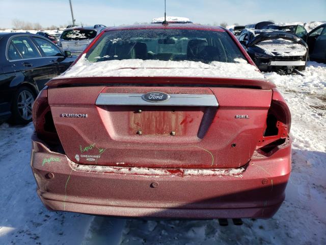 3FAHP0JA0CR337493 - 2012 FORD FUSION SEL RED photo 6