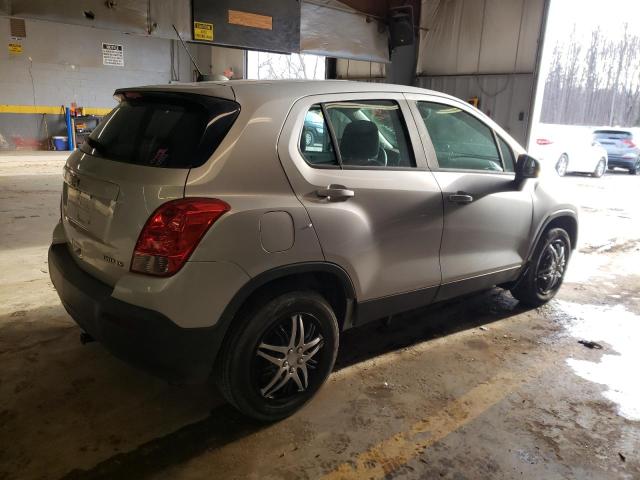 KL7CJKSB6FB120464 - 2015 CHEVROLET TRAX LS SILVER photo 3