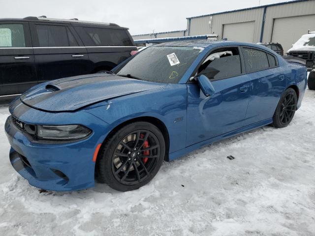 2C3CDXGJ4LH216155 - 2020 DODGE CHARGER SCAT PACK BLUE photo 1