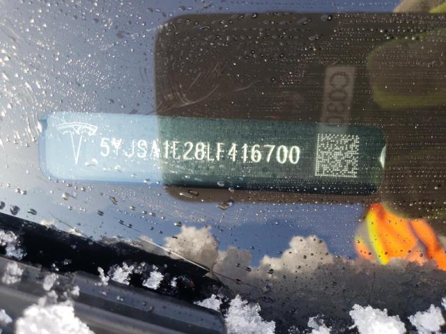 5YJSA1E28LF416700 - 2020 TESLA MODEL S Սպիտակ լուսանկար 12