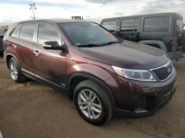 5XYKTCA61EG543542 - 2014 KIA SORENTO LX BURGUNDY photo 4