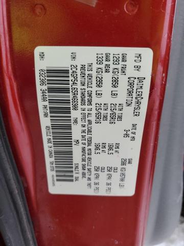 2C4GP54L65R466900 - 2005 CHRYSLER TOWN & COU TOURING RED photo 12