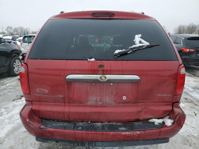 2C4GP54L65R466900 - 2005 CHRYSLER TOWN & COU TOURING RED photo 6