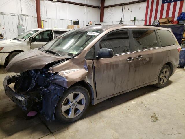 5TDZZ3DC0JS933222 - 2018 TOYOTA SIENNA L BROWN photo 1