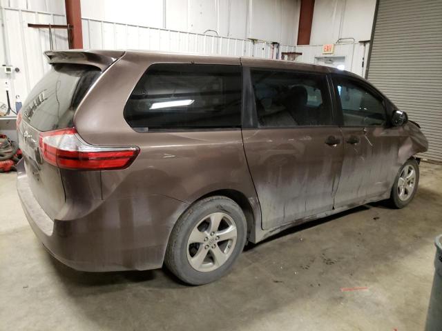 5TDZZ3DC0JS933222 - 2018 TOYOTA SIENNA L BROWN photo 3