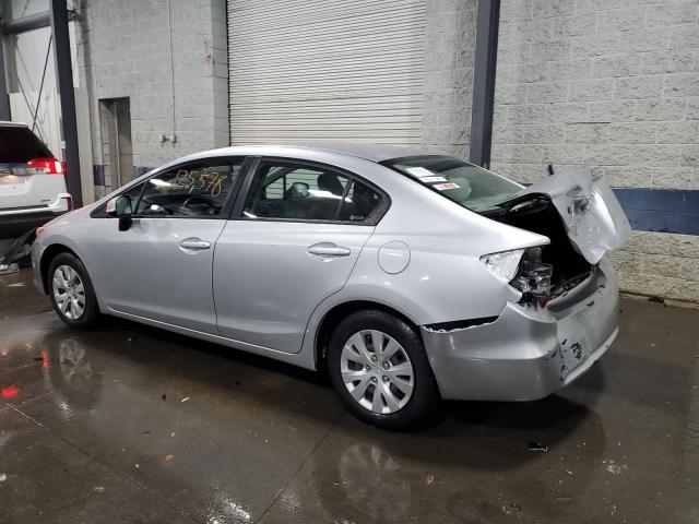 19XFB2F57CE081609 - 2012 HONDA CIVIC LX SILVER photo 2