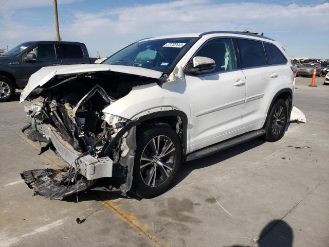 5TDKKRFH6GS127864 - 2016 TOYOTA HIGHLANDER XLE WHITE photo 1