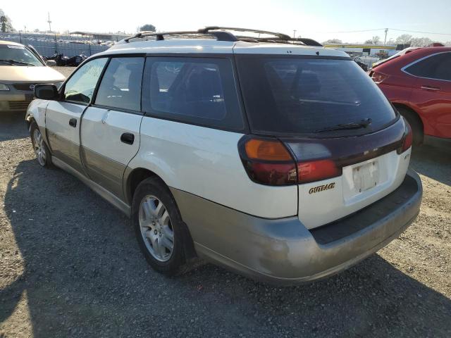 4S3BH665127654071 - 2002 SUBARU LEGACY OUTBACK WHITE photo 2