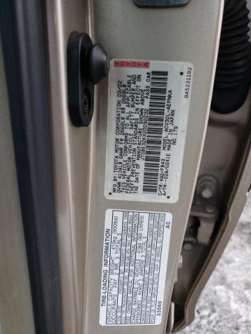 JTDBE32KX20092232 - 2002 TOYOTA CAMRY LE SILVER photo 12