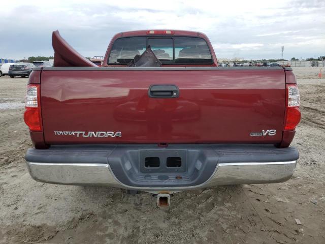 5TBRT341X6S481831 - 2006 TOYOTA TUNDRA ACCESS CAB SR5 BURGUNDY photo 6