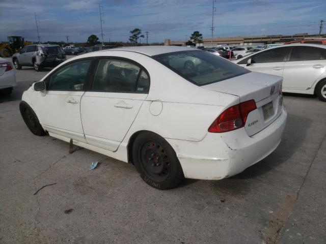 1HGFA16558L111378 - 2008 HONDA CIVIC LX WHITE photo 2