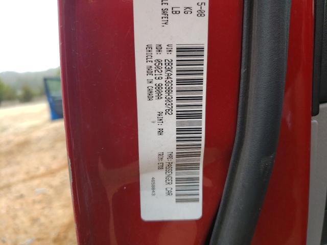 2B3KA43G98H303762 - 2008 DODGE CHARGER RED photo 13