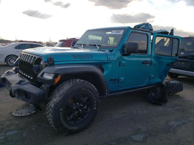 1C4HJXDN7LW216847 - 2020 JEEP WRANGLER U SPORT ტურკოუსი ფოტო 2