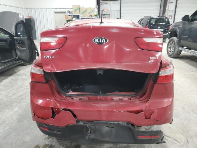 KNADM4A39F6528225 - 2015 KIA RIO LX RED photo 6