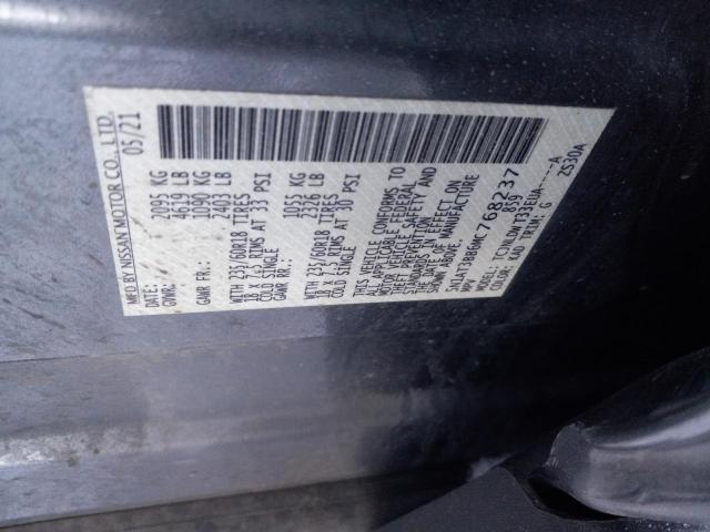 5N1AT3BB6MC768237 - 2021 NISSAN ROGUE SV GRAY photo 12