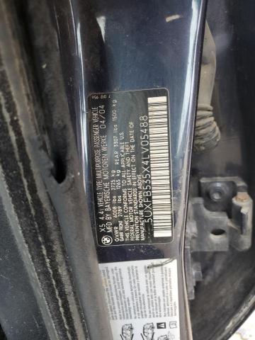 5UXFB535X4LV05488 - 2004 BMW X5 4.4I BLUE photo 13