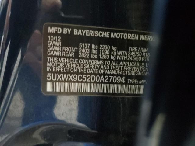 5UXWX9C52D0A27094 - 2013 BMW X3 XDRIVE28I BLUE photo 13