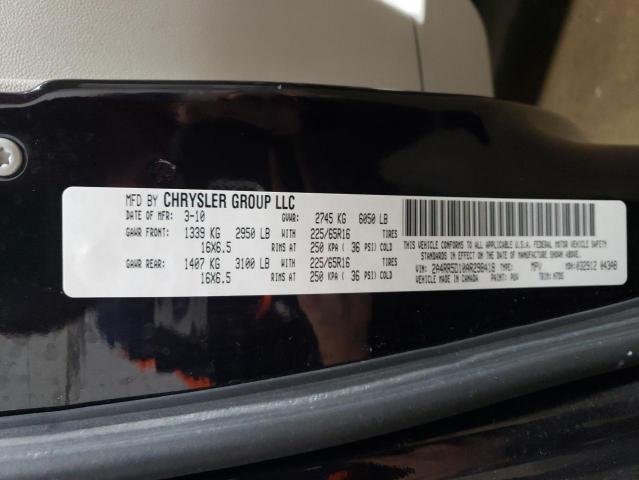 2A4RR5D10AR298418 - 2010 CHRYSLER TOWN & COU TOURING BLACK photo 13