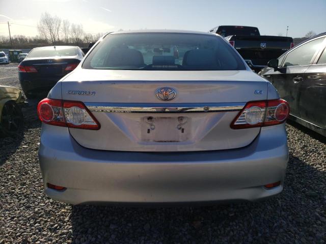 2T1BU4EE1BC741484 - 2011 TOYOTA COROLLA BASE SILVER photo 6