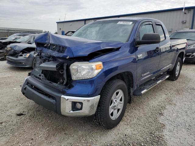 5TFRY5F15EX169278 - 2014 TOYOTA TUNDRA DOUBLE CAB SR/SR5 BLUE photo 1