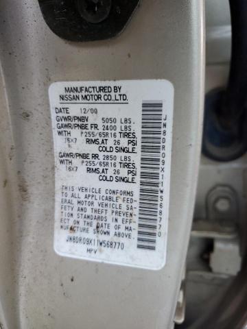 JN8DR09X11W568770 - 2001 NISSAN PATHFINDER LE 米色 照片 13