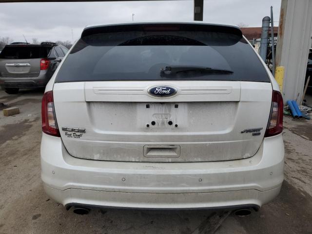 2FMDK4AKXDBA74352 - 2013 FORD EDGE SPORT WHITE photo 6