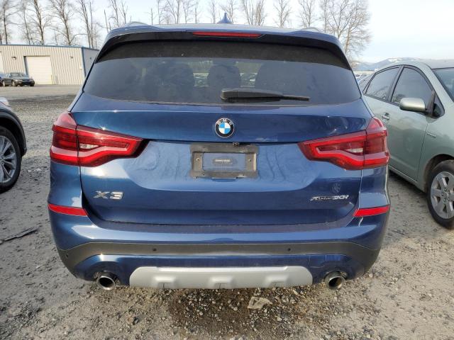 5UXTY5C03L9C45889 - 2020 BMW X3 XDRIVE30I BLUE photo 6