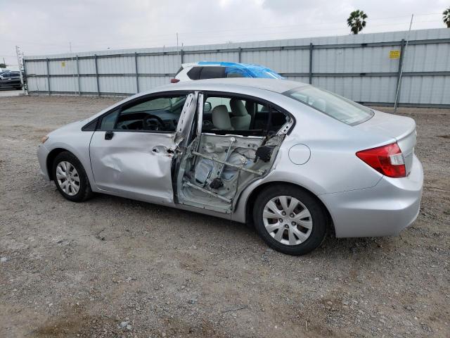 2HGFB2F54CH313833 - 2012 HONDA CIVIC LX SILVER photo 2