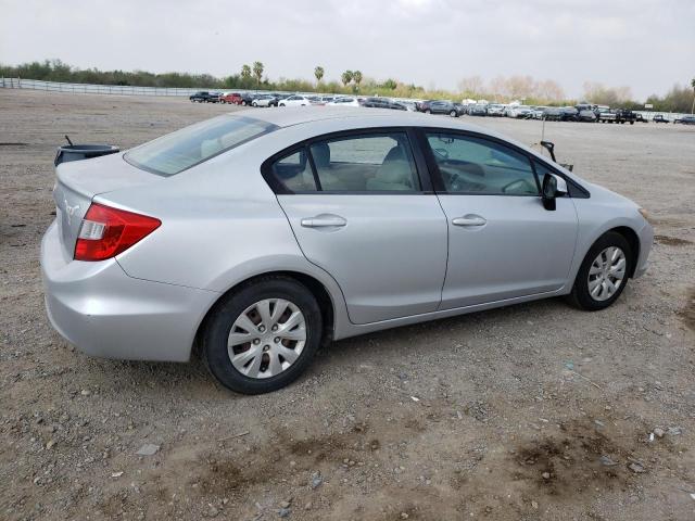 2HGFB2F54CH313833 - 2012 HONDA CIVIC LX SILVER photo 3