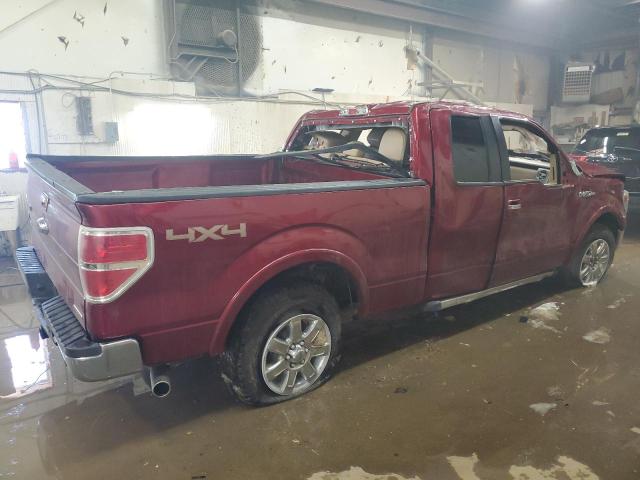 1FTFX1EF1DFB75675 - 2013 FORD F150 SUPER CAB MAROON photo 3