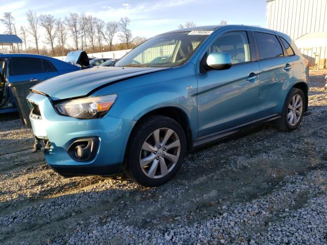 4A4AP3AU6DE005563 - 2013 MITSUBISHI OUTLANDER ES BLUE photo 1