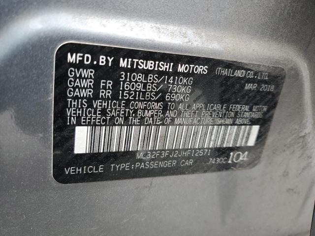 ML32F3FJ2JHF12571 - 2018 MITSUBISHI MIRAGE G4 ES GRAY photo 12