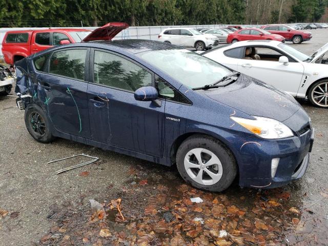 JTDKN3DU6F0467909 - 2015 TOYOTA PRIUS BLUE photo 4