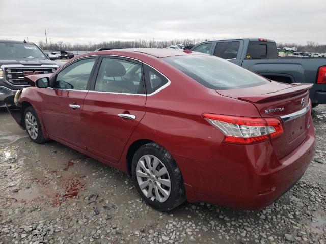 3N1AB7AP5DL608367 - 2013 NISSAN SENTRA S RED photo 2