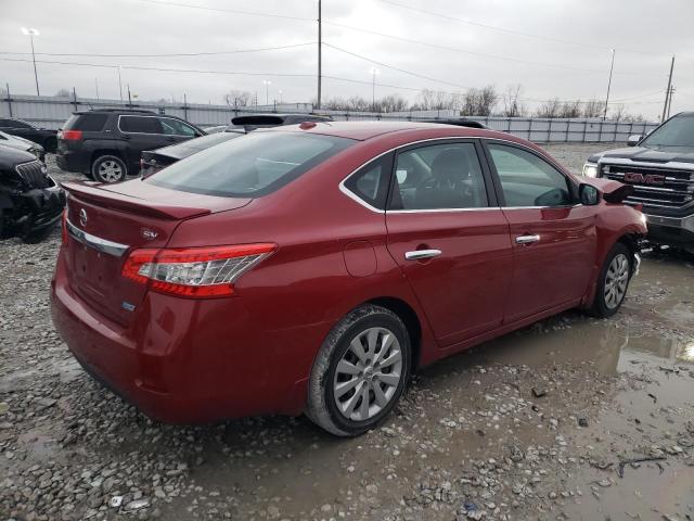 3N1AB7AP5DL608367 - 2013 NISSAN SENTRA S RED photo 3