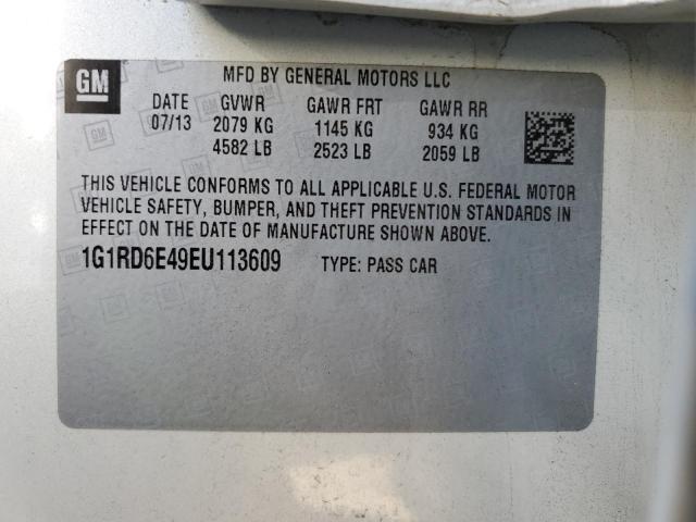 1G1RD6E49EU113609 - 2014 CHEVROLET VOLT WHITE photo 12